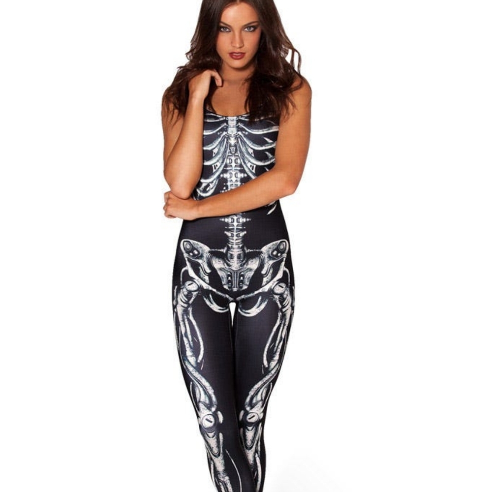 EUC Blackmilk Mechanical Bones Catsuit, Medium